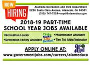 2018-19 school year jobs